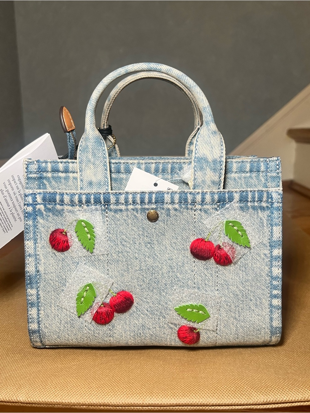 Coach Embroidered Cargo Tote 20 - Picture 2 of 6